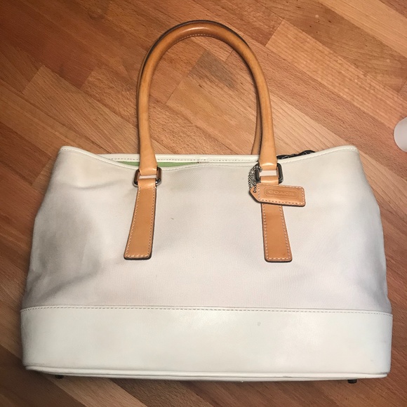 COACH "Hampton" Canvas and Leather bag - Picture 1 of 3